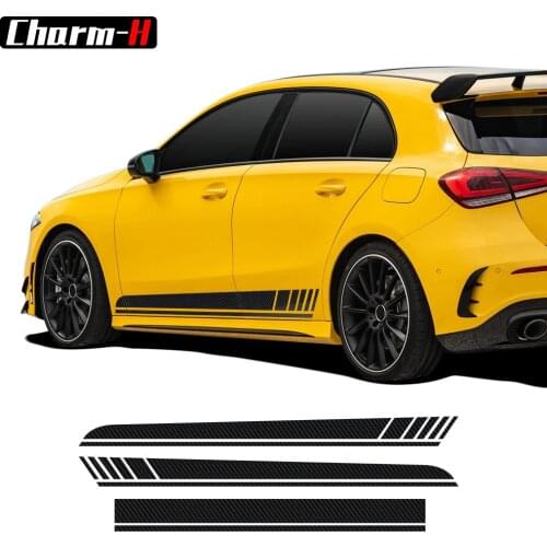 Edition 1 AMG Car Hood Vinyl Decal Side Stripes Skirt Sticker For Mercedes Benz A Class W177 5-Door Hatchback 2018-Present