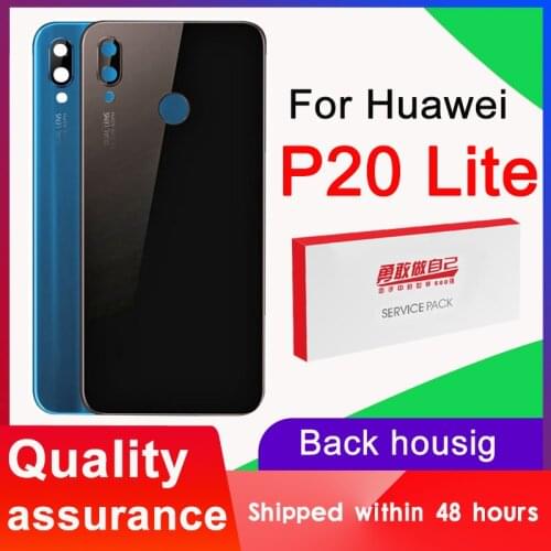 High Quality Back Housing Replacement For Huawei P20 Lite Back Cover Battery Glass With Camera Lens For P20 Lite Rear Cover