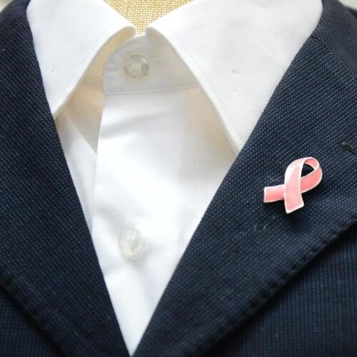 1 pcs Brooch Pin Breast Cancer Awareness Women Lady Fashion Ribbon Lapel Pin Fashion Jewelry for Daily and Office