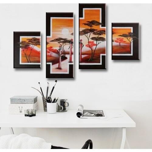 100%Hand Painted Modern Abstract Theme Landscape Art Wall Oil Painting On Canvas Scenery Home Decorative AK01