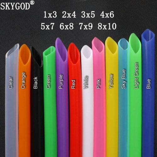 1x3 Silicone Tube ID 1mm x 3mm OD Flexible Rubber Hose Thickness 1.5mm Food Grade Soft Milk Beer Drink Pipe Water Connector