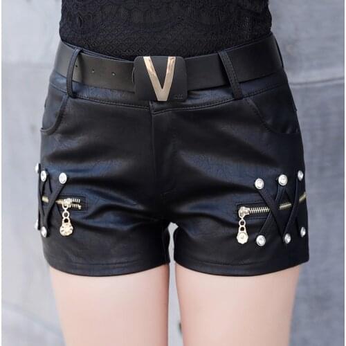 2019 Fall / Winter Fashion Slim Straight Boots shorts Thin Skinny Zip Outerwear DK300