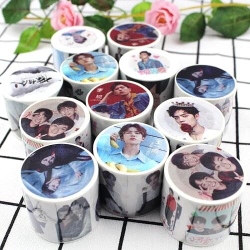 Star Series Release Paper Washi Tape Youth with You 2 Xiao Zhan Wang Yibo Cai Xukun Yang Zi Hua Chenyu Surrounding Adhesive Tape