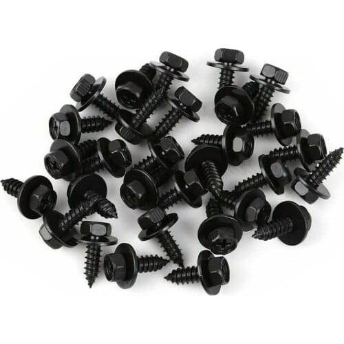 30pcs Metal Screws Bolt Retainer Head Diameter 16mm Fender Liner Under Cover Clips 90159-60498 Fit for Toyota