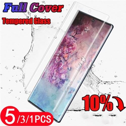 5/3/1Pcs tempered glass for samsung galaxy note 8 9 10 lite plus pro 20 Ultra protective film phone screen protector smartphone