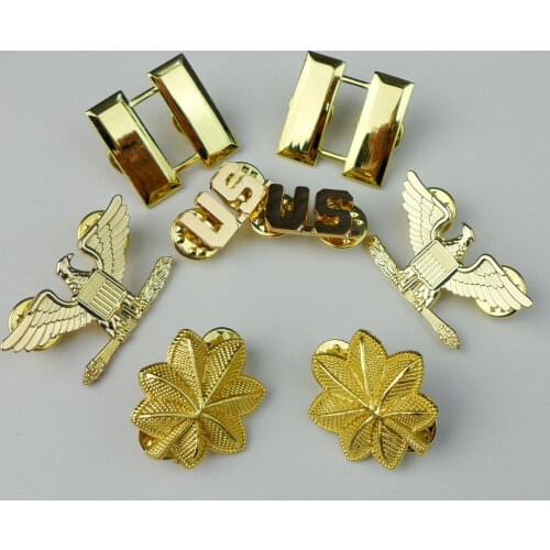 U.S. CAPTAIN MAJOR COLONEL RANK BADGE INSIGNIA US MILITARY LAPEL PINS GOLDEN Military Store