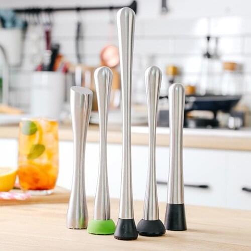 Bar Stainless Steel Mixing Stick Drink Fruit Mojito Cocktail Muddler Mixer Crushed Ice Hammer Barware Home DIY Accessories Tools