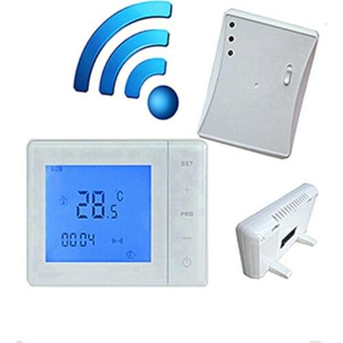 Wireless Thermostat Household Thermostat ,Digital WiFi Gas Boiler Heating Thermostat ,Temperature Controller White Wall-Mounted