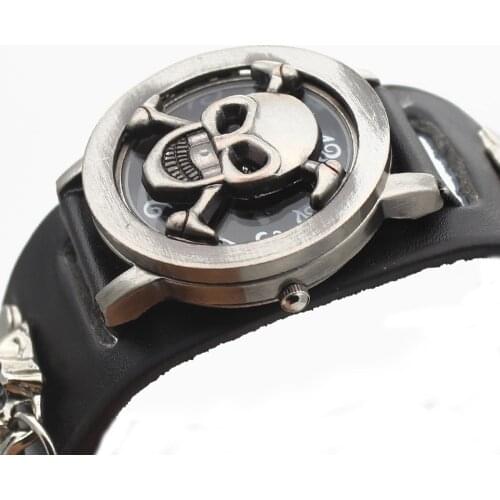 Luxury Brand Skull Watches Flamboyant Mens Watches Quartz Chronograph Military Wrist Watch Men Clock Relojes Para Hombre