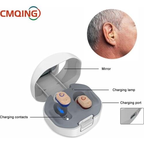 Digital Hearing Aids Rechargeable Digital Hearing Aid with Charging Case Audifonos Hearing Device Hearing Amplifier for Elderly