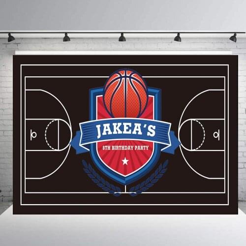 Basketball Sports theme backdrop custom birthday party banner blackboard boys baby shower decoration photo booth studio propB377