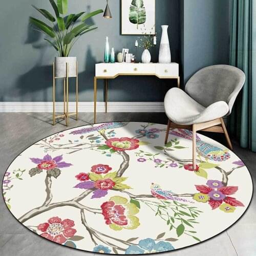 Home Decorative Round Carpet Fashion Area Rugs Bedroom Anti-slip Floor Mat Rug 40CM