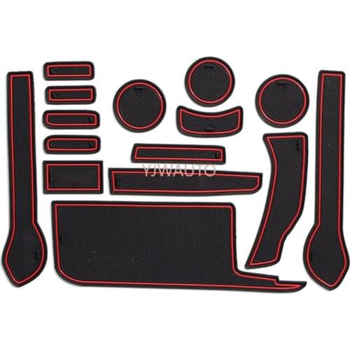 Door Slot Mat for Toyota AQUA Gate Groove Cushion Car Door Rubber Cup Holder Mats Anti-slip Carpets Position