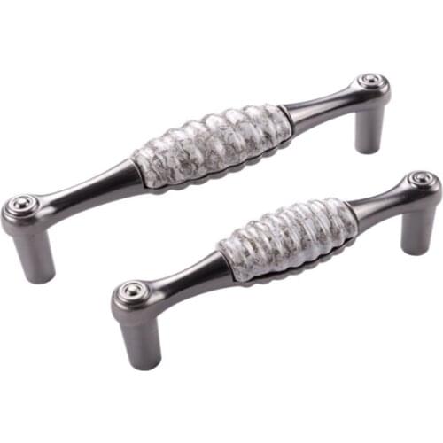 HJY Ceramic Cabinet Handles Drawer Pull Kitchen Cupboard Door Closet Handles Furniture Wardrobe Hardware Zinc Alloy Z441