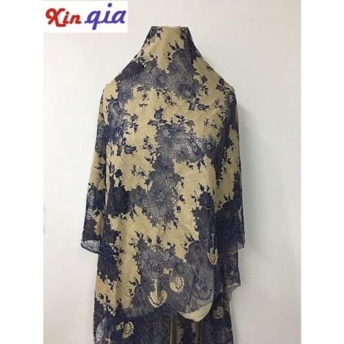 1piece Eyelash French LACE Fabric Flowers LACE clothes decoration skirt home curtains accessories Q685