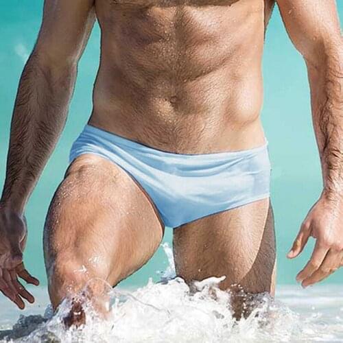 Man Beachwear Fast-drying Swimsuit Men Summer Solid color Shorts Swimmer Beach Short Pants Surfboard Shorts sexy Swimming pants