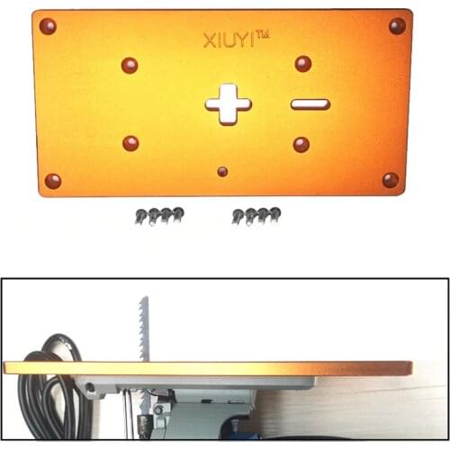 Electric jig saw flip board Aluminum Router Table Insert Plate For Jig Saw Woodworking work Benches