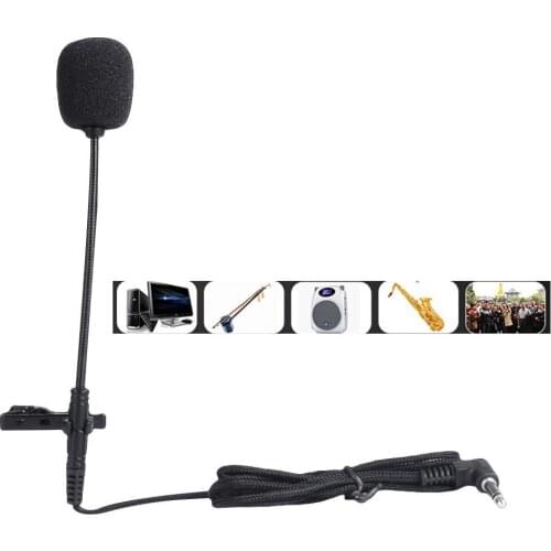 Clip On Lapel Microphone Handsfree Wired Capacitive Mini Lavalier Mic 3.5mm Jack микрофон