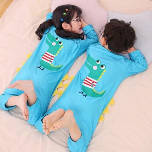 Cartoon Blanket Sleepers Silk Cute Animal Onesie Unisex Spring Summer Homewear Casual Boys Pijama Girls Sleepwear Autumn Pajamas