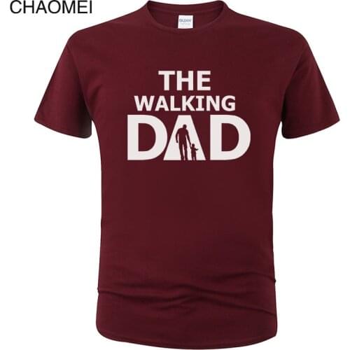 2019 The Walking Dad T Shirt Men Summer Casual Cotton Fathers Day T-Shirt Short Sleeve Male Funny Dad Gift T-shirt Top Tee C77