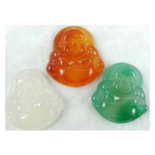 Natural Quartz crystal Turquoises aventurine tiger eye Buddha pendant for diy Jewelry making necklace Accessories