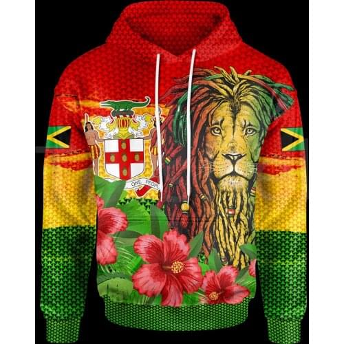 Tessffel County Flag Africa Jamaica King Emblem Lion NewFashion Tracksuit 3DPrint Men/Women Streetwear Autumn Casual Hoodies B12