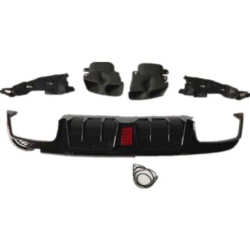 Exhaust Pipe For M-ercedes b-enz C/E/S Class W204 W205 W212 W222 W463 Stainless Steel Bumper Rear diffuser+Muffler Tip 1 Set