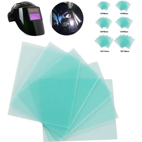 Welding Lens Plate 10pcs Welding Shield Protective Plastic Cover Helmet Glass Plate Lens for Darkening Helmet Welding Helmets