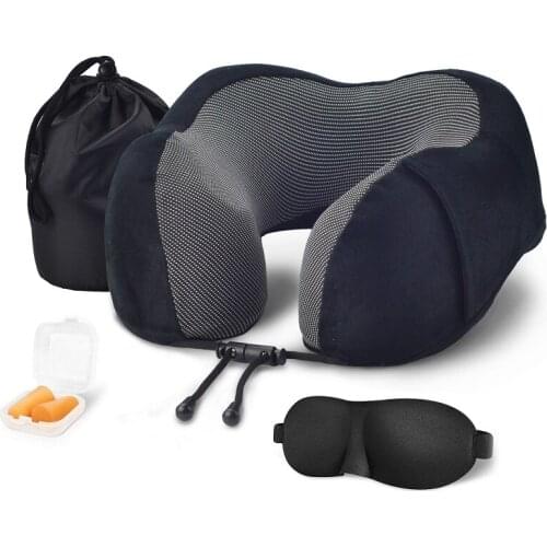 1PC Travel Pillow U-Shaped neck pillow Hump Soft Slow Rebound Memory Foam PillowsSolid Cervical Health Care Drop Shipping