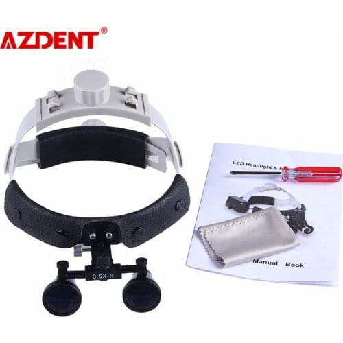 Dental Surgical Medical Binocular Loupes Magnifier 3.5X-R Working Distance 280-380mm Headband Mounted
