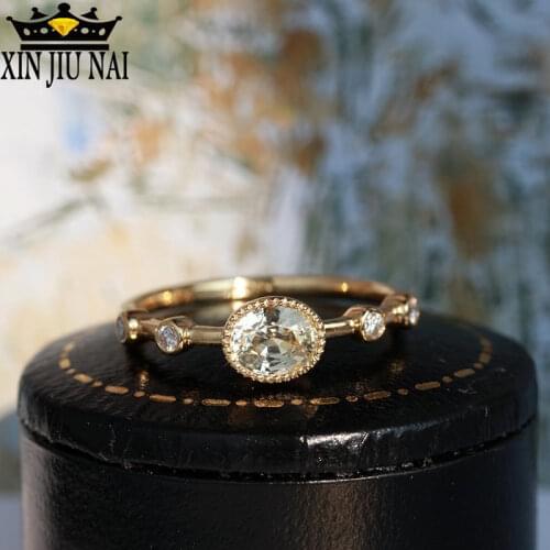 Vintage Dainty Oval Crystal Rings For Women Zircon Wedding Engagement Rings Glamour Jewelry Femme