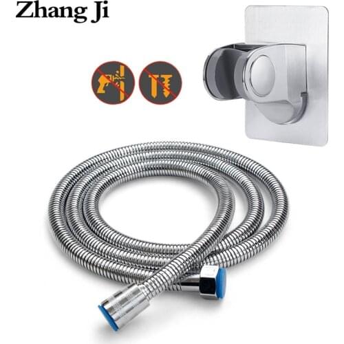 Zhangji Stainless Steel 1.5 Meter Handheld Showerhead Hose Chromeplate ABS Plastic Adjust Angle Shower Kits Shower Head Holder