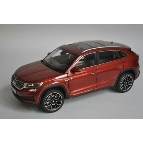 1:18 Diecast Model for Skoda Kodiaq GT 2018 Red SUV Alloy Toy Car Miniature Collection Gifts