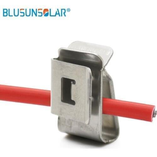 1000 pec Stainless Steel Solar PV Cable Clips Cable Clamp For 4mm2 6mm2 cables 12awg 10WAG PV Solar Cable Wire