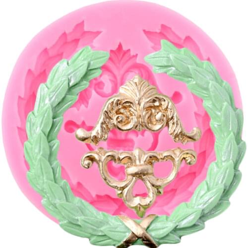 Scroll Relief Border Silicone Molds Flower Wreath Fondant Wedding Cake Decorating Tools Chocolate Gumpaste Mold Candy Clay Mould