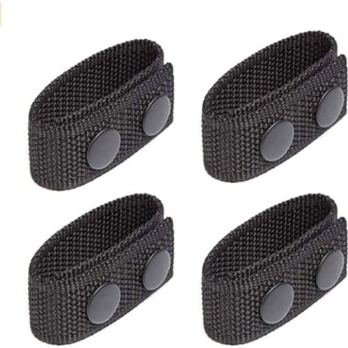 4Pcs/ set Military Belt Buckle for 1.5/2 Inch Belt Webbing Strap Police Training Duty Dual Snap Closure Tactical Belt Keeper