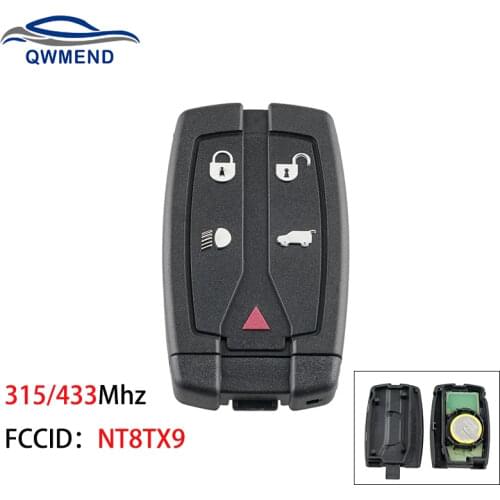 BHKEY NT8TX9 for Land Rover Key 315/433Mhz Car Remote Key For-LAND ROVER LR2 2008-2012 5 Buttons Car Keys