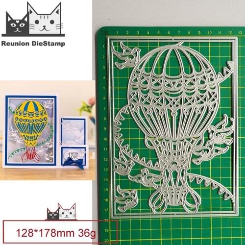 Birds Hot Air Balloon Border Metal Cutting Dies Decorative Scrapbooking Steel Craft Die Cut Embossing Paper Cards Stencils New