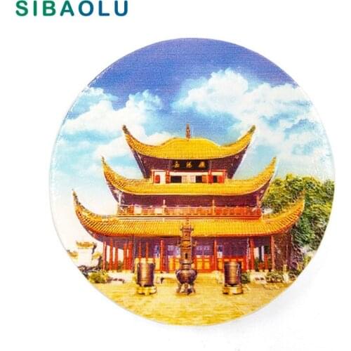 China Yueyang Tower Travel craft fridge magnet for children souvenir tourism Resin stickers on the refrigerator Magnetic decor