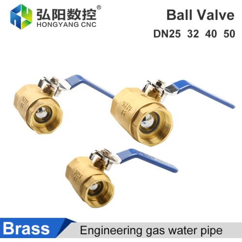 Brass Small Ball Valve DN25'' DN32'' DN40'' DN50 Long Shank Female Thread Valve Connector Joint Copper Pipe Joint Joint Adapter