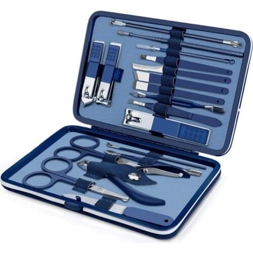 Manicure Set, Pedicure Kit, Nail Clippers, Professional Grooming Kit, Nail Tools 18 in 1 with Luxurious Travel Case