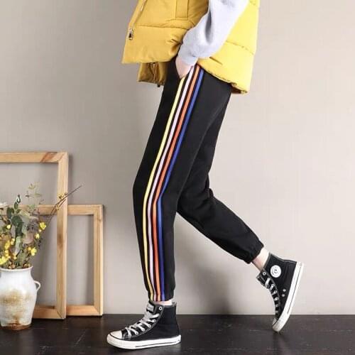 Fashion Fall Autumn Winter Fat Womens Plus Size Sweatpants Jopper Track Pants Female Loose Sport Trousers Lady Casual Streetwear
