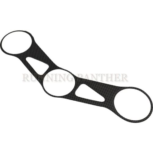 Carbon Fiber Motorcycle Decal Pad Triple Tree Top Clamp Upper Front End For Kawasaki ZX10R 2004-2005 Motorbike Decal Stickers