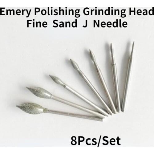 Emery Grinding Head Set /400-1200 Mesh Fine Sand Grinding Head Set / J Needle Jujube Core Olive Needle Diamond Grinding Head Set