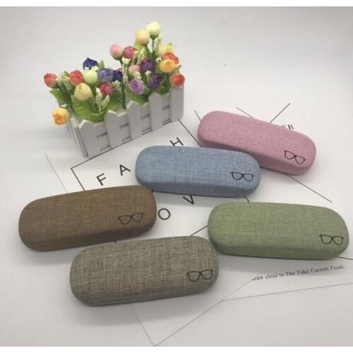 2021 New Top-grade Glasses Case Fashion Portable Hard Linen Eye Sunglasses Protector Eyewear Storage Box