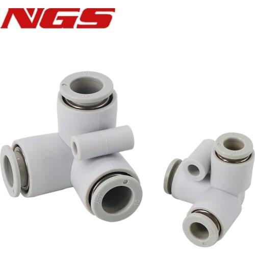 Pneumatic Fitting Straight Tee Quick Plug Joint Pneumatic Tube Connector KQ2D04-00 KQ2D06-00 KQ2D08-00 KQ2D10-00 KQ2D12-00