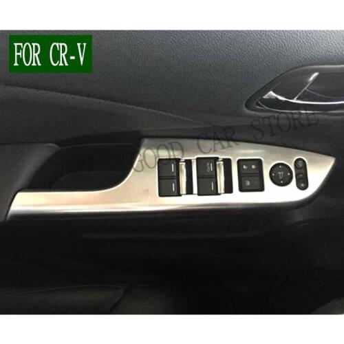 Fit for 2012-2015 CRV modification special glass switch decoration ABS plating bright strip patch 4pcs/set