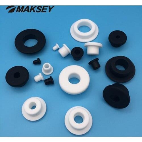 MAKSEY Silicone rubber single wire guard coil 5mm 6mm 7mm 8mm 9mm Rubber protective ring caps electric wire grommet nylon washer