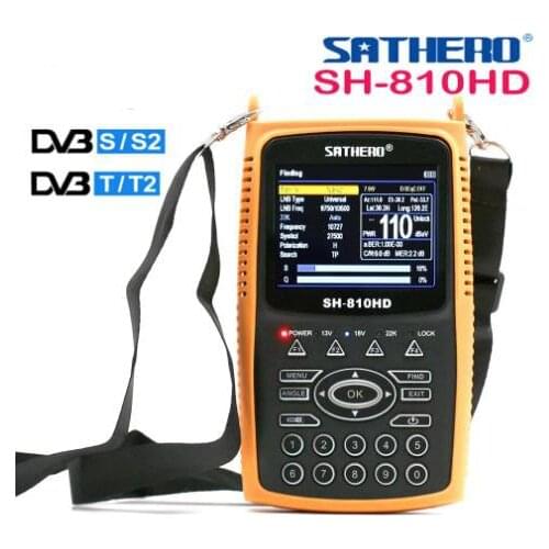 SATHERO SH-810HD DVB-S2 DVB-T/T2 CCTV Combo Better Satlink 6980 Digital Satellite Meter Finder h.265 satlink ws-6933 kpt-716ts