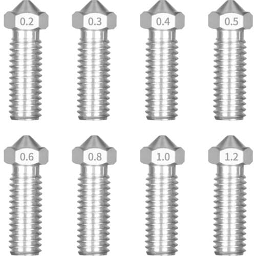 2pc trianglelab T- Volcano Plated Copper Nozzle Durable non-stick high performance M6 Thread for 3D printers E3D Volcano hotend